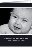 Funny I Forgive You With Cute Mad Baby Photograph card