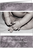 Boy Or Girl Baby Hands And Feet Gender Reveal Party Invitation card