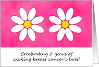 2 Years Kicking Breast Cancer’s Butt Celebration Invitation card