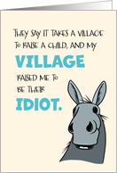 I’m Sorry Apology Village Idiot with Donkey card
