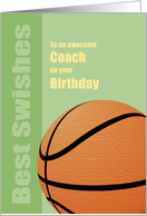 Birthday Coach, Best Wishes/Swishes, Basketball card