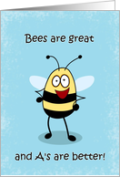 Congratulations on Report Card Bumble Bee Card