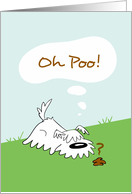 Oh Poo! Humorous Shaggy Dog Miss You Card