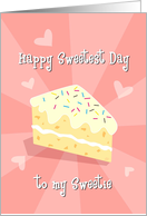 Sweetest Day, Cute Sweetie, Piece of Cake Card