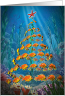 Ocean Christmas tree card