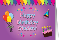 Happy Birthday Student Colorful card