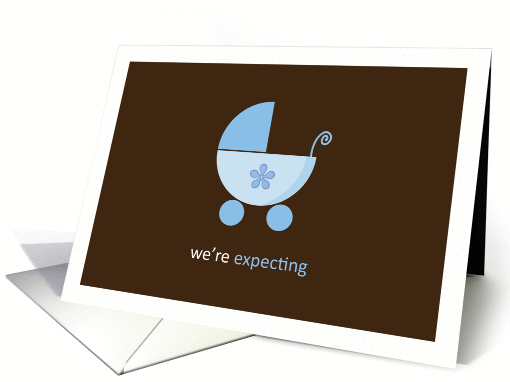 We're Expecting a Boy, Blue Stroller card (845995)