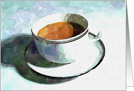 Tea Cup and Saucer Watercolor card