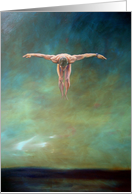 Icarus, a male figurative painting by Adam Thomas card