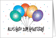 Alles Gute zum Geburtstag mit bunten Luftballons card