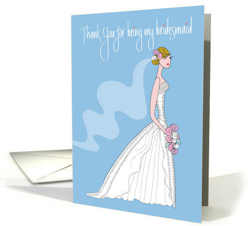 Hand Lettered Thank you for Being my Bridesmaid with... (1055489)