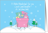 Christmas Winter Wonderland for Great Granddaughter with Sleigh card