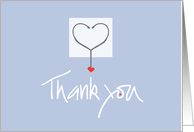Hand Lettered Thank you to Doctor or Nurse, Stethoscope & Heart card