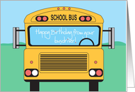 Birthday to student from Busdriver, with School Bus card