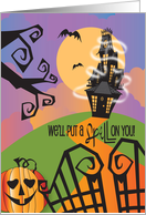 Halloween Haunted House Invitation We’ll Put a Spell on You Old House card