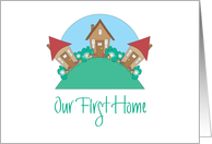 Our First Home Announcement, with Hillside of Cute Cottages card