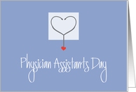 Hand Lettered Physician Assistants Day 2024 Stethoscope and Heart card
