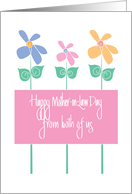 Mother-in-Law Day from Both of Us, with Tall Colorful Flowers card