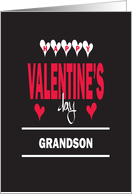 Valentine’s Day for Grandson, Bright Wishes with Hearts card