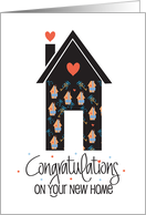 Realtor’s Congratulations on Buying New Home with Patterned Home card