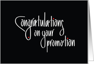 Hand Lettered Congratulations on your promotion, with red dots card