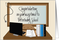 Congratulations on Acceptance to Veterinary School card