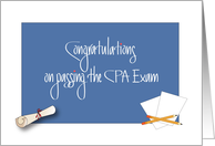 Congratulations on passing CPA Exam, Diploma and Papers card