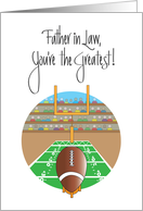 Father in Law Day for Football Fan, from Son in Law card