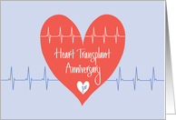 First Anniversary of Heart Transplant, So Happy for You card