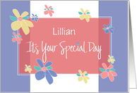 Hand Lettered Floral Custom Name Birthday, It’s Your Special Day card