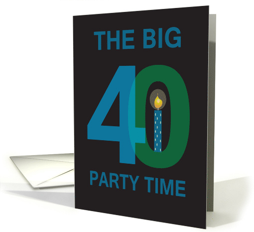 Birthday Party Invitation for 40 Year Old Large Numbers... (1381286)