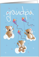 Grandparents Day for Grandpa, Angelic Bears with Kites card