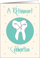 Invitation to Retirement Party for Dentist, with Sparkling Tooth card