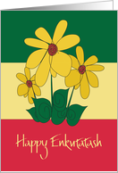Hand Lettered Enkutatash Ethiopian New Year, with Meskel Flowers card