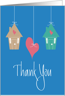 Thank you from Realty Firm, Two Houses,Heart & Hand Lettering card