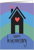 Hand Lettered Happy Housiversary Anniversary of Purchase of Home card
