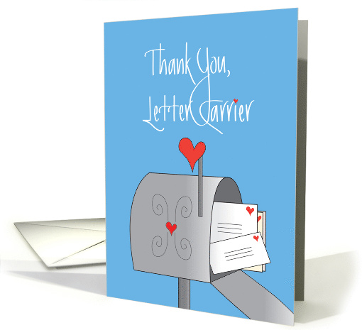 Thank You to Letter Carrier During Coronavirus Mailbox and Hearts card