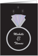 Engagement Party Invitation Engagement Diamond and Custom Names card