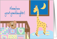Congratulations for New Baby Great Granddaughter with Nursery card