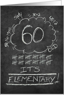 60th Birthday Chalkboard Look Funny card
