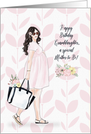 Happy Birthday Granddaughter Mother-to-Be Young Modern Woman card