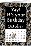 October 15th Yay It’s Your Birthday date specific card