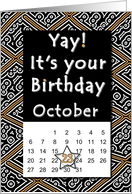 October 23rd Yay It’s Your Birthday date specific card