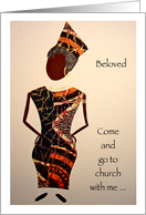 Beloved, Come to Church, Afro-Centric card
