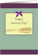 Lammas Day first harvest festival, Wheat stalks card