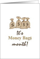 Money Bags Month Illustration Of Bags Of Money card