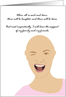 Cancer Head Shaving Party Invitation Lady With Shaved Head card