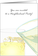 Invitation to a Neighborhood Party Whisky and Champagne card