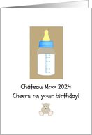Birthday For Infant Baby Feeding Bottle Chateau Moo 2024 card
