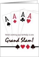 Birthday For Bridge Player Card Suit Aces card